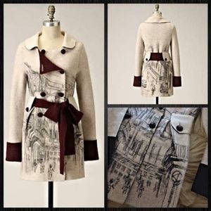 Anthropologie Havana Sweater Coat Cardigan Sz S - EUC